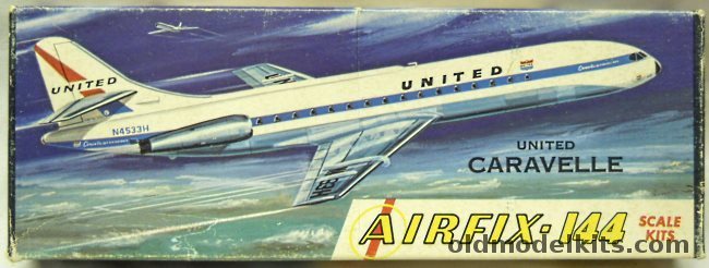 Airfix 1/144 Sud Aviation SE-210 Caravelle United Airlines - Craftmaster Issue, 1-79 plastic model kit